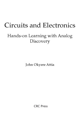 Circuits and Electronics. Hands-on Learning with Analog Discovery