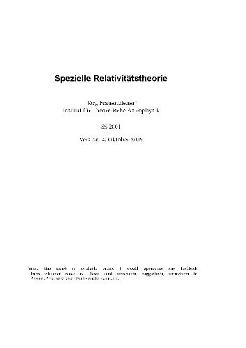 Spezielle Relativitaetstheorie 001