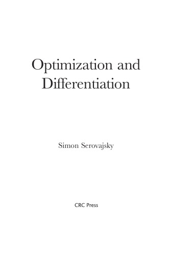 Optimization and Differentiation