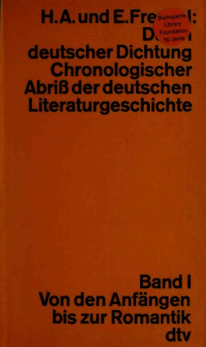 Daten deutscher Dichtung. Chronologischer Abriß der deutschen Literaturgeschichte