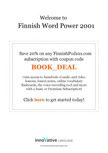 Learn Finnish. Level 5, Advanced. Vol. 1.