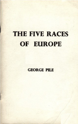 The Five Races of Europe
