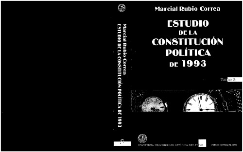 Estudio de la Constitucion Politica de 1993. Tomo V