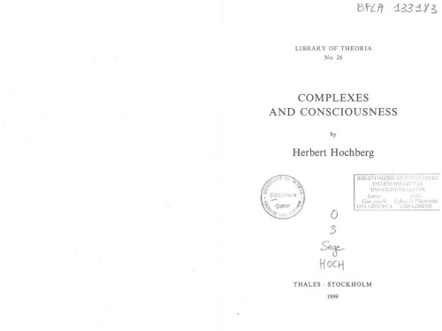 Complexes and Consciousness