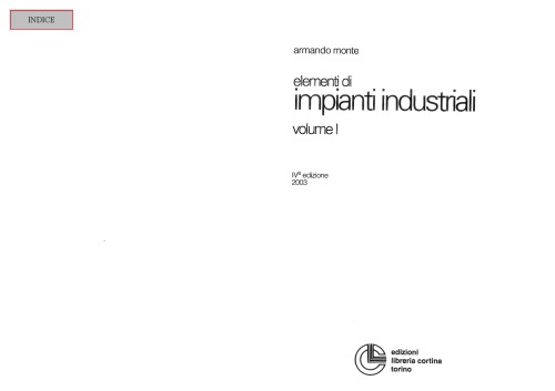 Elementi di impianti industriali. 1