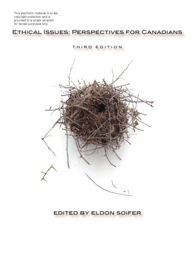 Ethical Issues, third edition: Perspectives for Canadians