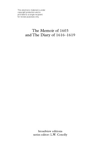 The Memoir of 1603 and the Diary of 1616–1619