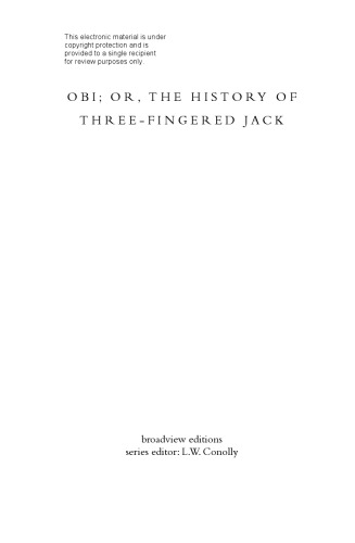 Obi: or, The History of Three-Fingered Jack