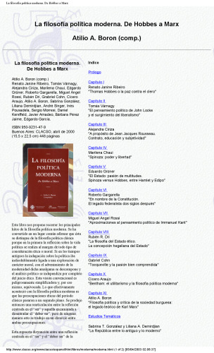 Filosofia Politica Moderna: de Hobbes A Marx