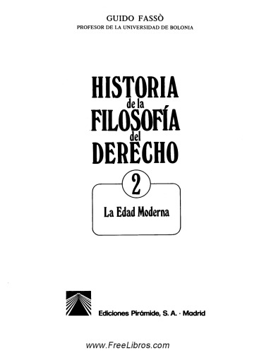 Historia de la Filosofía del Derecho 2. La Edad Moderna