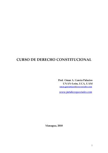 Curso de Derecho Cinstitucional