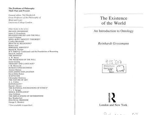The Existence of the World: An Introduction to Ontology
