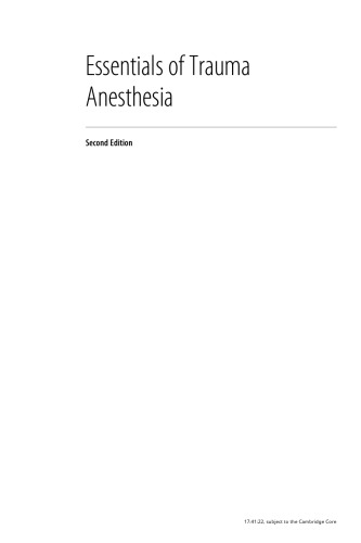 Essentials of Trauma Anesthesia