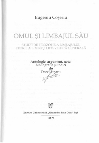 Limbajul și înțelegerea omului actual - în vol. Omul și limbajul său