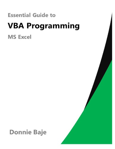 Essential Guide to VBA Programming for MS Excel