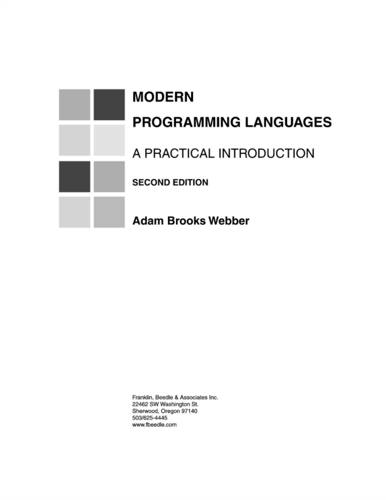 Modern Programming Languages: A Practical Introduction