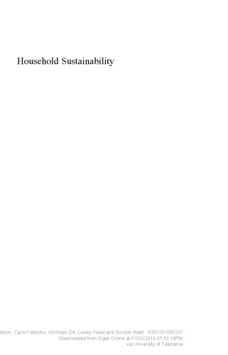 Household Sustainability: Challenges and Dilemmas in Everyday Life