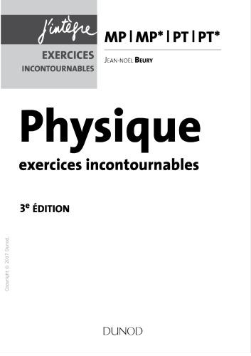 Physique Exercices incontournables (MP-PT)