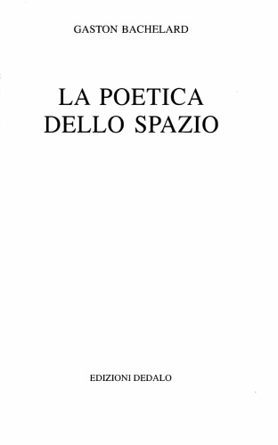 La poetica dello spazio