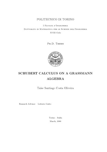 Schubert calculus on a Grassmann algebra [PhD thesis]
