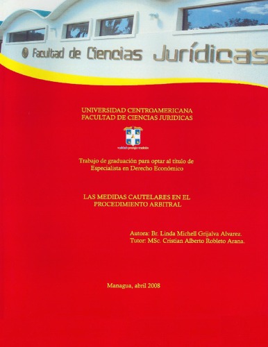 Las Medidas Cautelares en el Procedimiento Arbitral