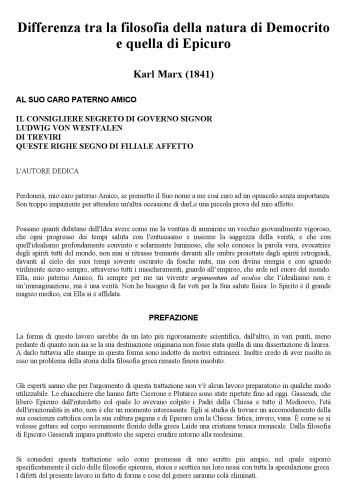 Differenza tra la filosofia della natura di Democrito e quella di Epicuro