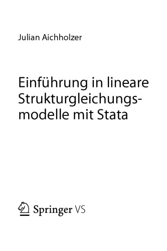 Einführung in lineare Strukturgleichungsmodelle mit Stata