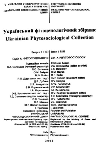 Аналіз рослинного покриву північно-східного Лісостепу України