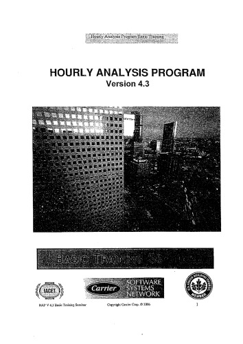 Hourly Analysis Program (HAP) Basic Training