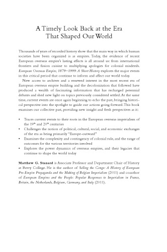 European Overseas Empire, 1879–1999: A Short History