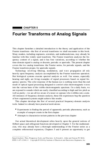 Signal Analysis: Time, Frequency, Scale, and Structure