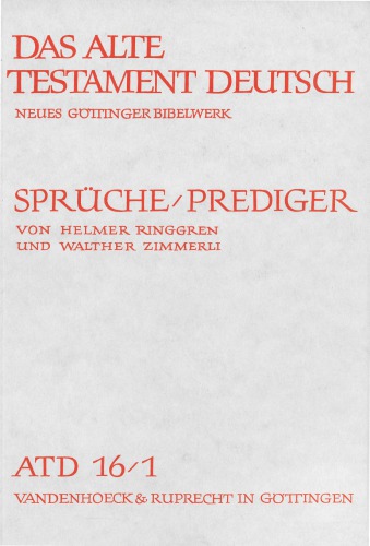 Sprüche, Prediger