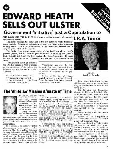 Edward Heath Sells Out Ulster