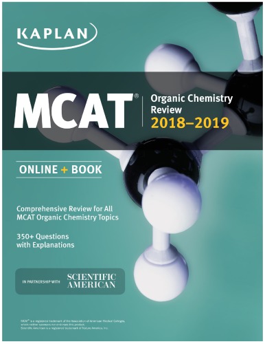 MCAT Organic Chemistry Review 2018-2019: Online + Book