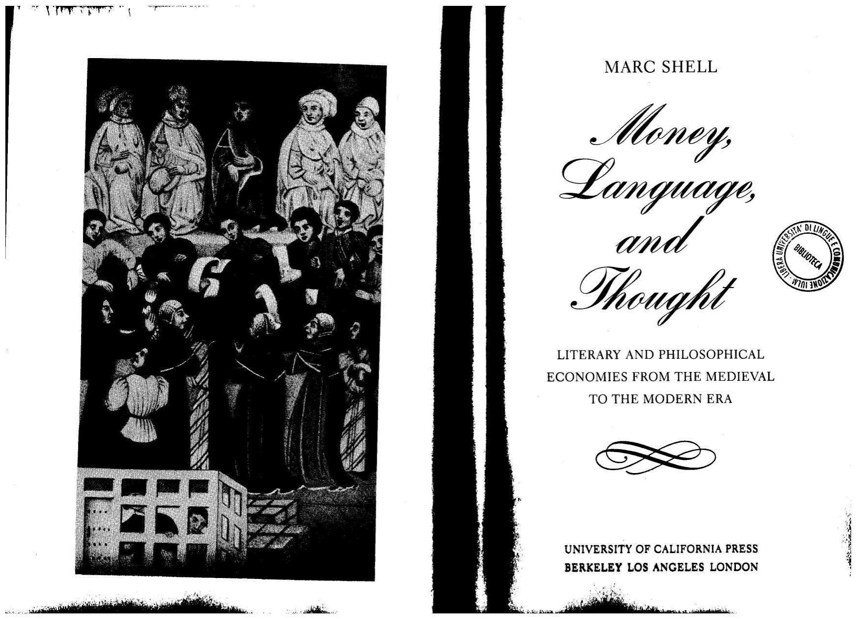 Money, Language, and Thought: Literary and Philosophical Economies from the Medieval to the Modern Era