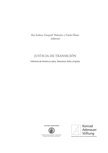 Justicia de transición. Informes de América Latina, Alemania, Italia y España