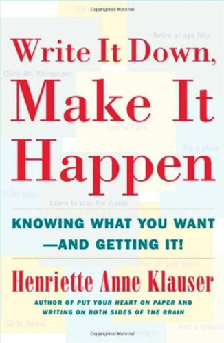 Write it down, make it happen : knowing what you want-- and getting it!