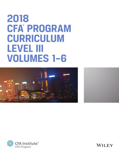 CFA Program Curriculum 2018 Level III Volumes 1-6 Box Set