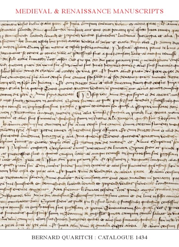 Medieval and Renaissance Manuscripts : Catalogue 1434