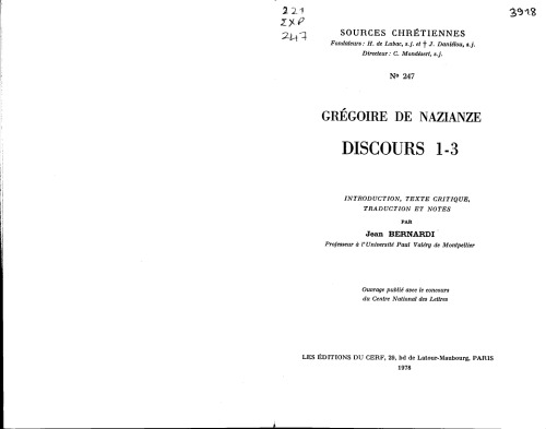 Discours 1-3