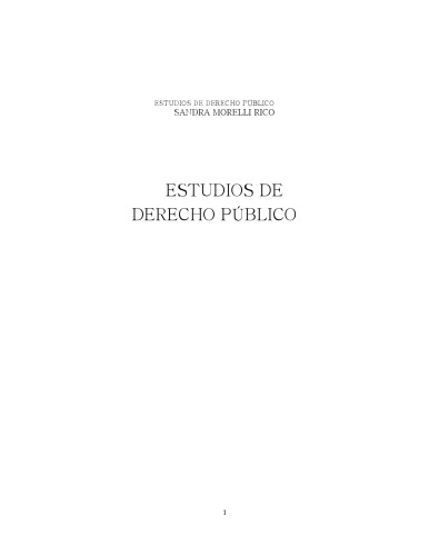 Estudios de Derecho Público