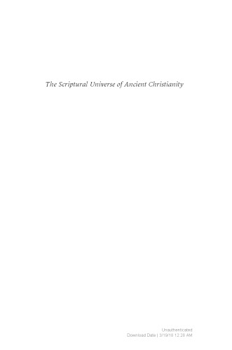 The Scriptural Universe of Ancient Christianity