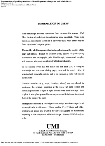 Enumeration of parking functions, allowable permutation pairs, and labeled trees [thesis]