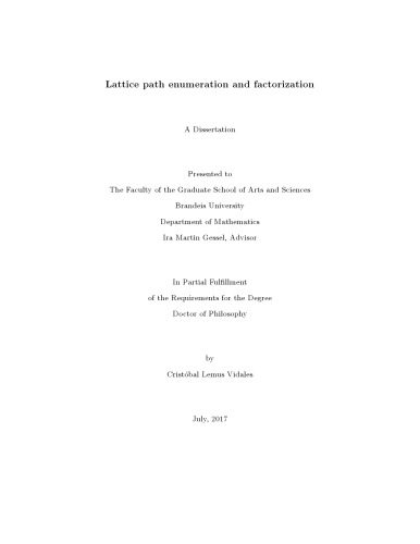 Lattice path enumeration and factorization [thesis]