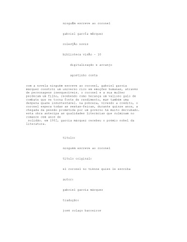 Ninguém Escreve ao Coronel