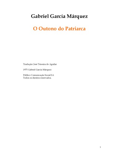 O Outono do Patriarca