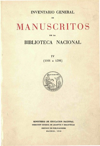 Inventario general de los manuscritos de la Biblioteca nacional