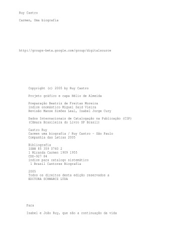 Carmen, Uma Biografia