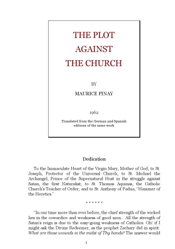 The Plot Against The Church