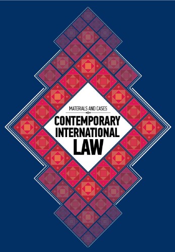 Contemporary International Law: Materials and Cases